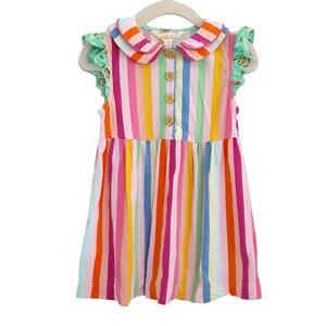 Matilda Jane Happy Thoughts Tunic Brilliant Daydream Rainbow Stripe Girls 4
